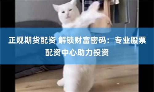 正规期货配资 解锁财富密码：专业股票配资中心助力投资